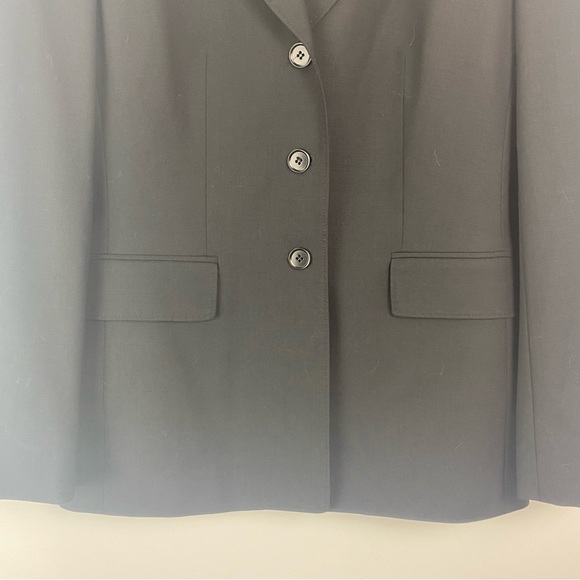 Casual Corner Classic Wool Stretch Single Breasted Blazer Black Size 2 - Picture 7 of 9
